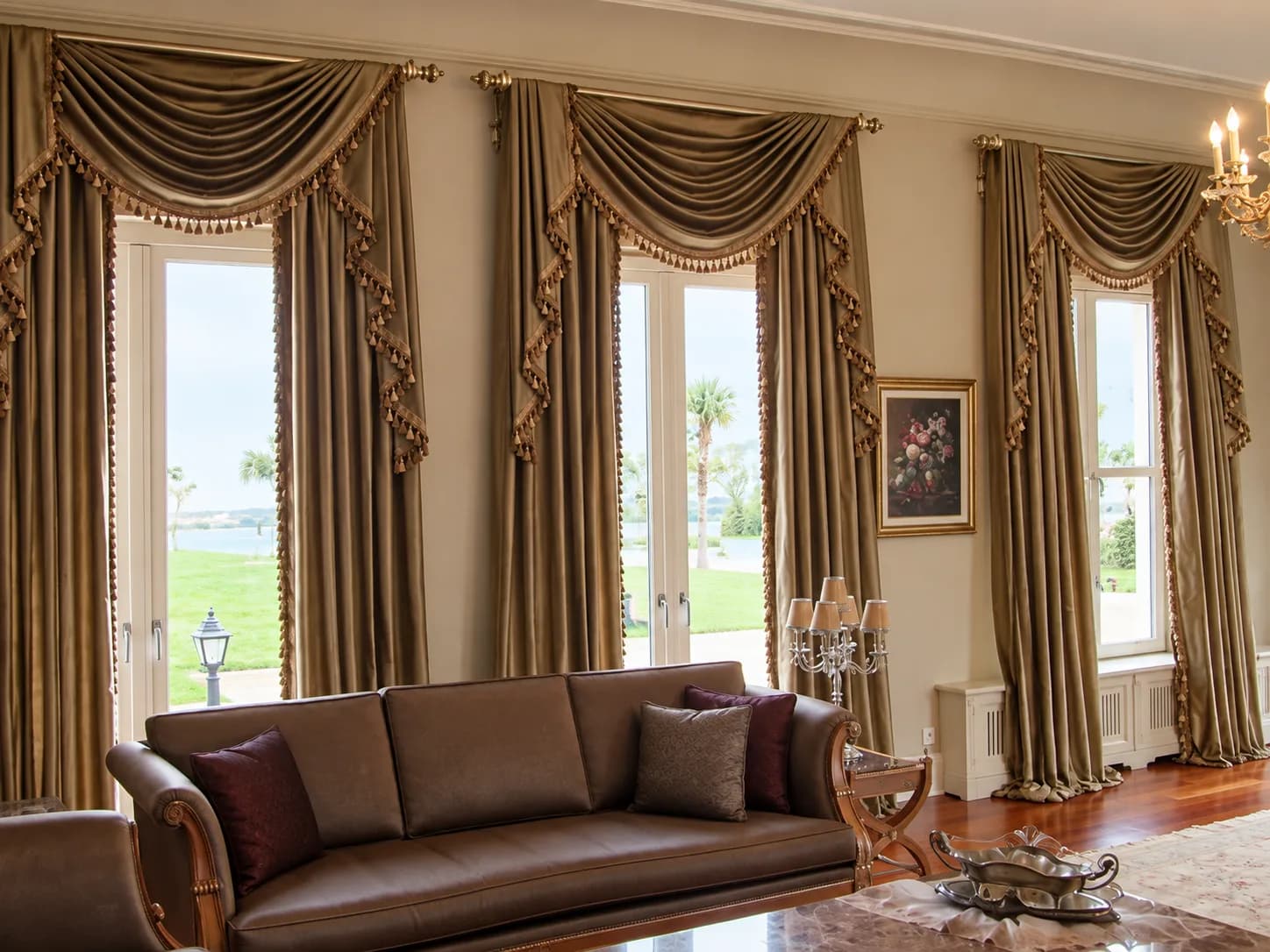 Villa Perde Yüksek Tavan Salon Perdesi